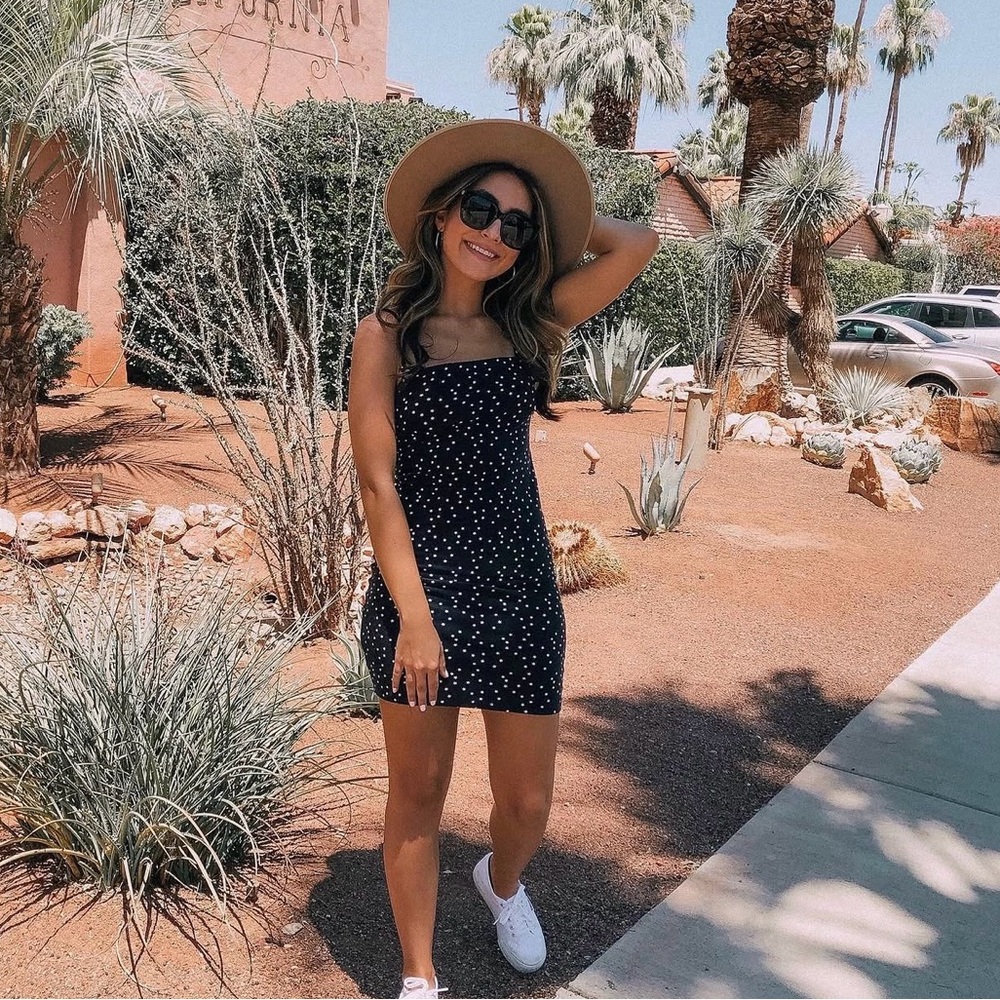 Dark blue and white star soft mini dress